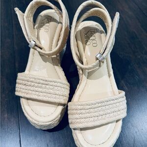 Franco Sarto Pina Ankle Strap Wedge Sandal